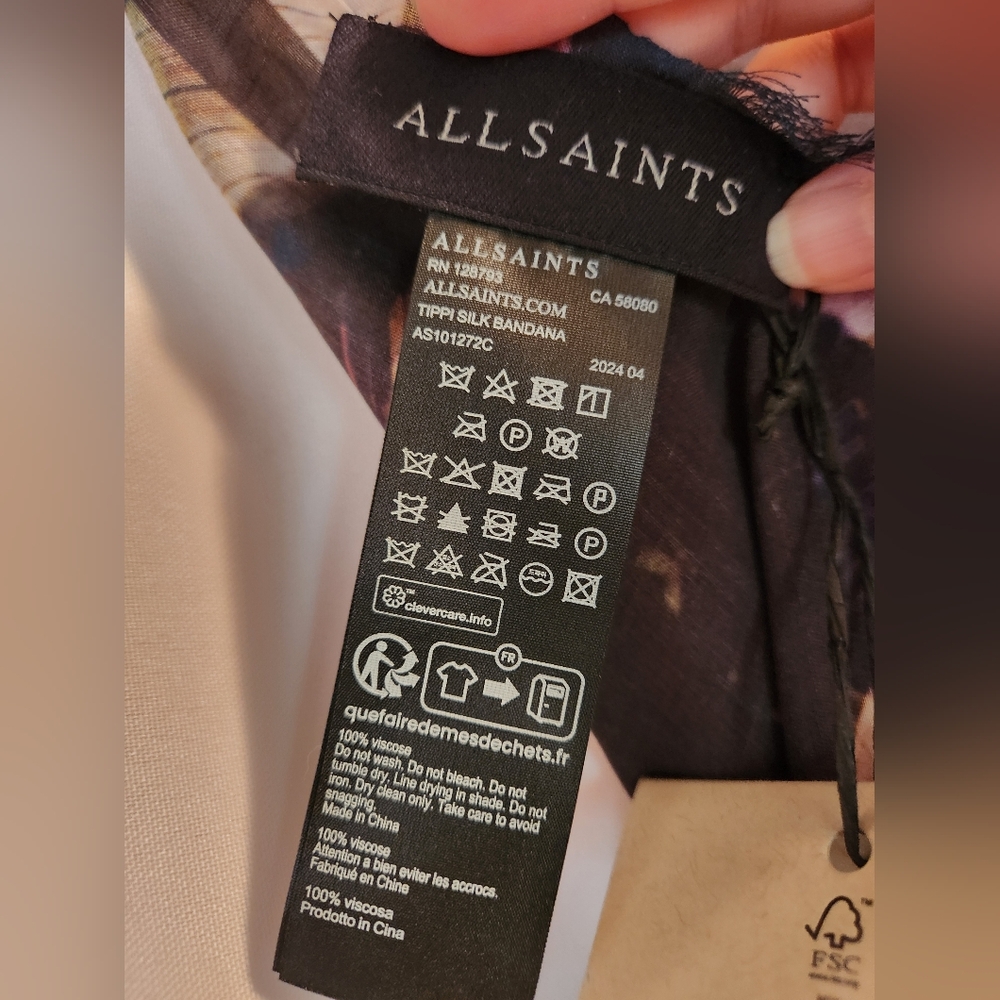 All Saints Floral Scarf - Picture 6 of 8